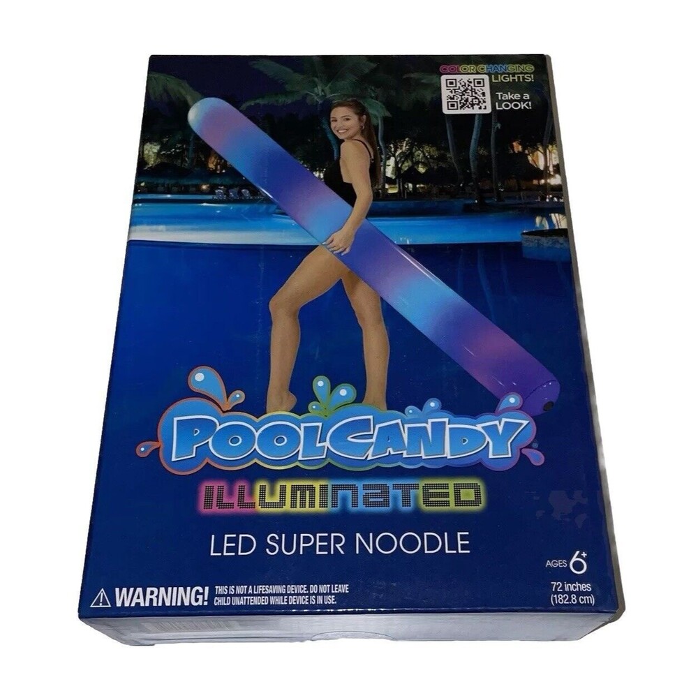 PoolCandy- 72 In. Illuminated Giant Color Changing LED Super Pool Noodle Water